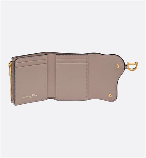 Saddle Lotus Wallet Warm Taupe Goatskin